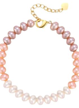 珍珠天然淡水14k金礼物珍珠手链