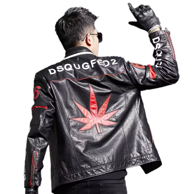 2022山羊皮青年夹克外套