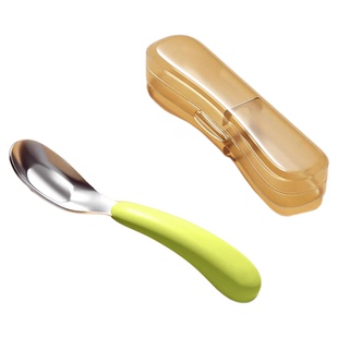 元宝勺子婴儿316不锈钢宝宝自主进食儿童喂饭辅食训练汤勺子2-1岁