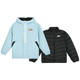 【商场同款】361°童装男童上衣两件套2025年冬季新款三合一外套