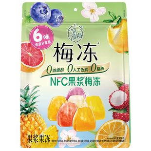 【主播推荐】溜溜梅梅冻400g六味家庭分享装多口味NFC果浆果冻