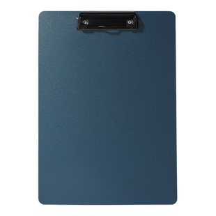 得力PE128塑料夹板文件夹板办公用品蓝色A4文档夹发泡材质耐用