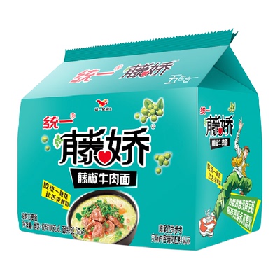 统一麻辣方便面泡面100g×5袋