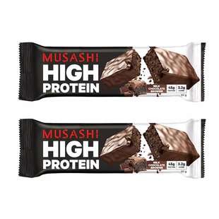 澳洲进口Musashi武飒士乳清高蛋白棒香草白巧焦糖巧克力布朗尼味