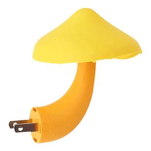 雨在赶路 创意蘑菇小夜灯插电LED光控感应床头灯卧室睡眠起夜灯