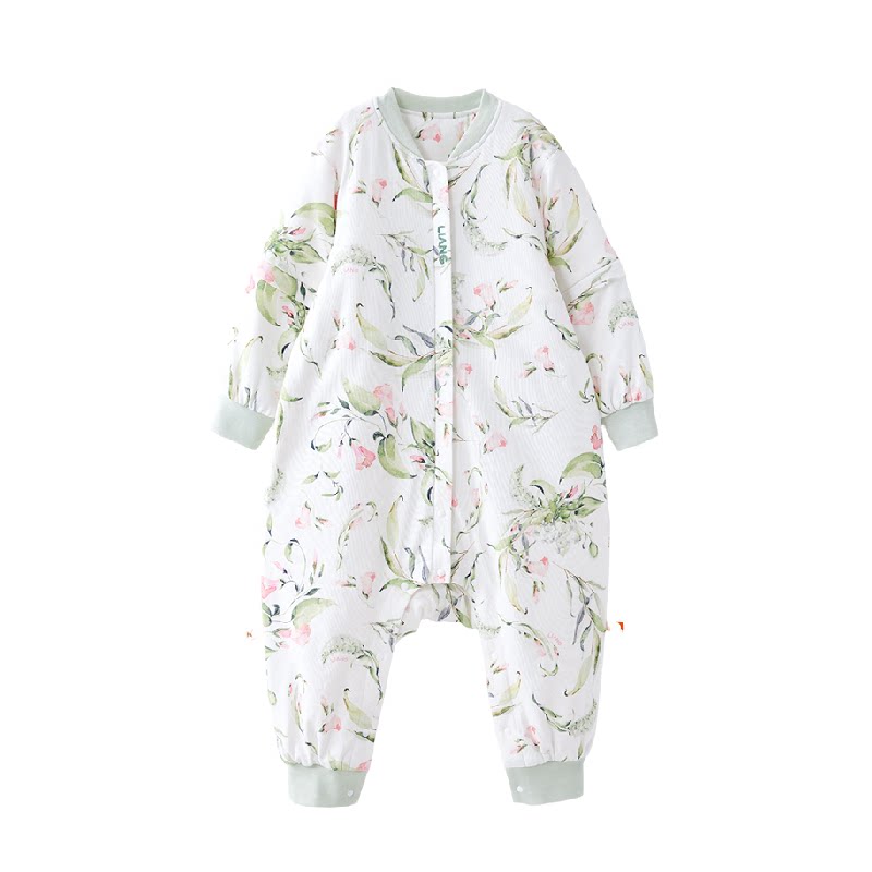 良良婴儿恒温分腿睡袋儿童四季通用火山棉乖肚肚宝宝防踢被