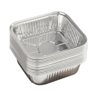 空气炸锅专用锡纸盘方形烤盘锡纸盒烘焙锡纸家用烤箱铝箔纸锡纸碗