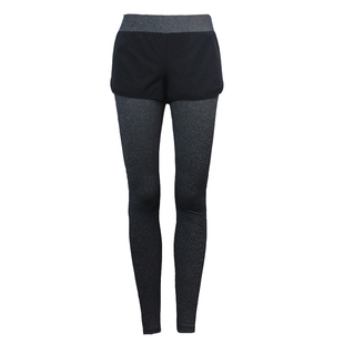 瑜珈裤假两件运动女紧身跑步高腰提臀瑜珈服裸感速干健身服裙裤子