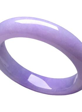 翡翠紫罗兰手镯女天然缅甸老坑翡翠冰糯种紫罗兰玉镯子紫色玉手镯