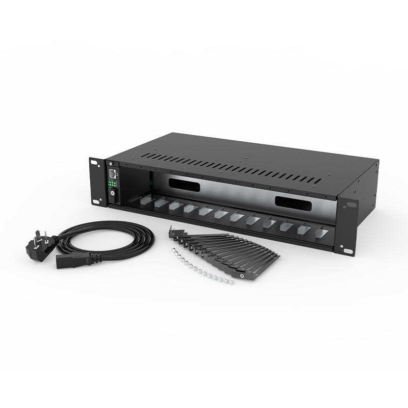 14槽光纤收发器机架16槽机框机槽通用双电源外置收发器专用机箱十四巢机架式光收发转换器十六槽外箱