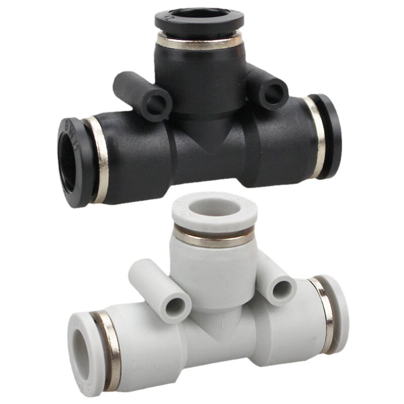 斯诺登气动气管T型三通变径快速快插接头PE/PEG-4 6 8 10 12 16mm