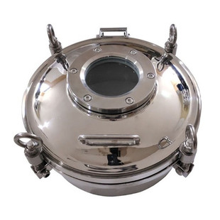 科南压力人孔新款不锈钢304材质卫生带法兰视镜规格齐全 镜面抛光