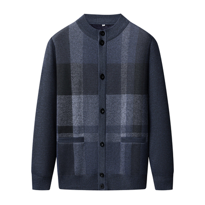 啄木鸟男士秋冬加绒保暖针织衫