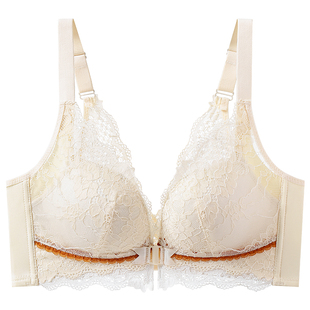 新款前扣无钢圈性感内衣女聚拢美背胸罩舒适文胸上托奶罩套装