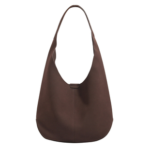 香港品牌复古磨砂皮托特包女秋季百搭休闲腋下包大容量通勤子母包