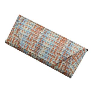 PU皮眼镜盒 男女学生 彩虹色彩近视眼镜盒墨镜盒大号眼镜收纳盒子