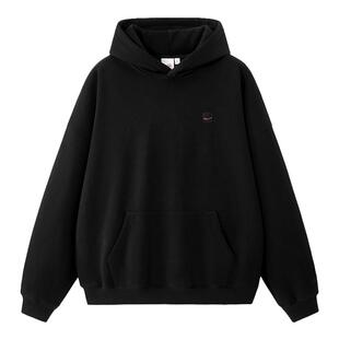 Coca-Cola可口可乐简约刺绣连帽卫衣男连帽秋冬女款纯色上衣外套