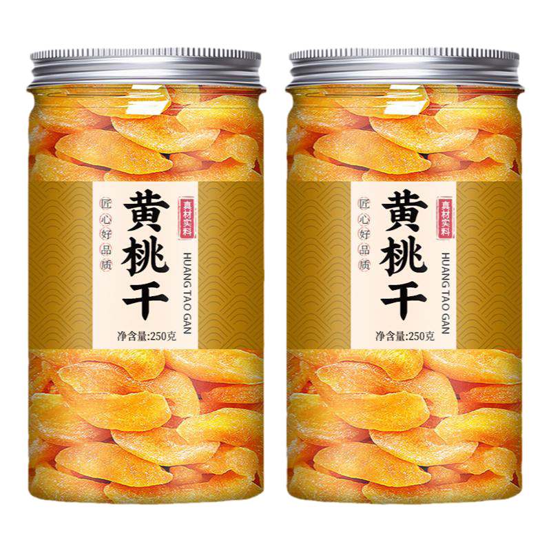 黄桃干天然果脯原味桃子干小零食