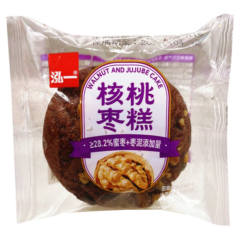 泓一核桃枣糕蛋糕面包弘一营养健康早餐零食休闲小吃代餐散装整箱