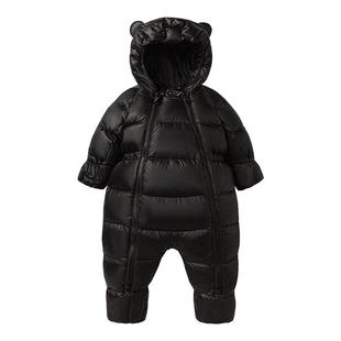 迷你巴拉巴拉男宝宝羽绒服连体衣冬装新生婴儿加厚保暖包脚外出服