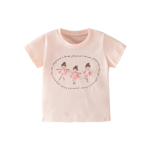 夏季女童短袖t恤2025夏新款儿童宝宝纯棉上衣小女孩衣服外贸童装