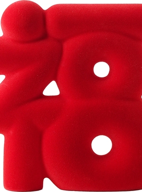 植绒陶瓷新年福字摆件乔迁礼物