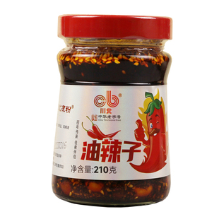 川北油辣子210g瓶装香辣红油凉拌下饭拌菜专用辣椒酱料家用调味料