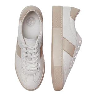 西班牙MD女鞋真皮拼色平底休闲运动鞋系带德迅鞋小白鞋