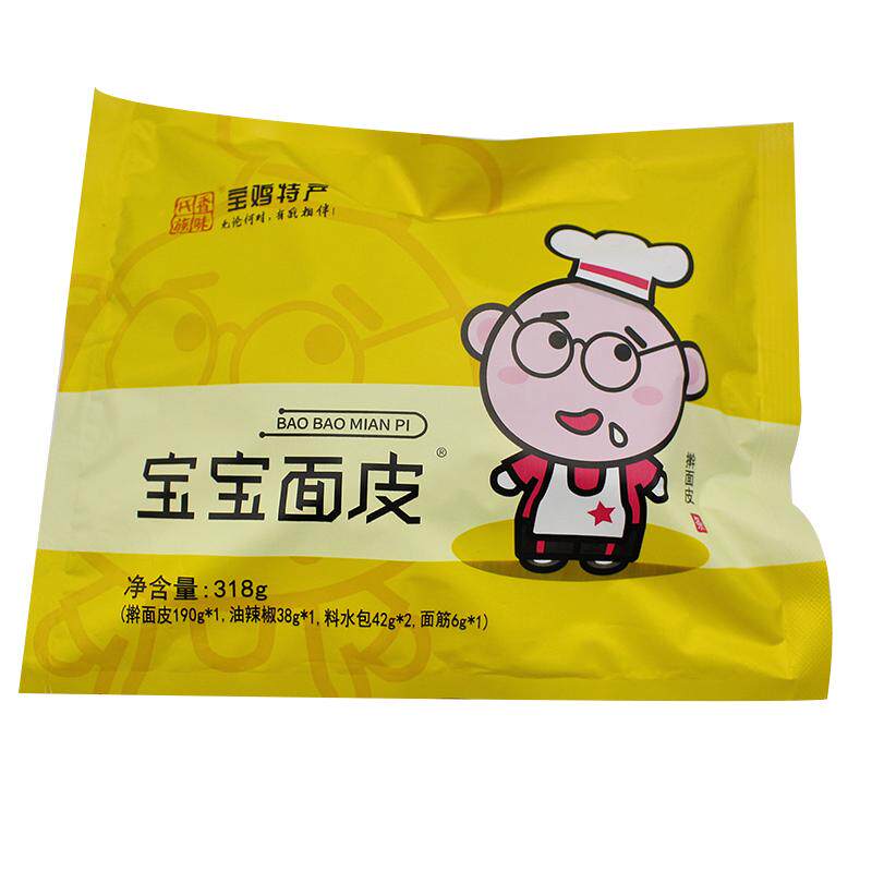 宝宝面皮宝鸡擀面皮凉皮锁鲜非真冲泡方便面/拉面/面