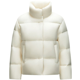 森马羽绒服女三防立领宽松短款外套2025冬季新款黑色加厚鹅绒女装