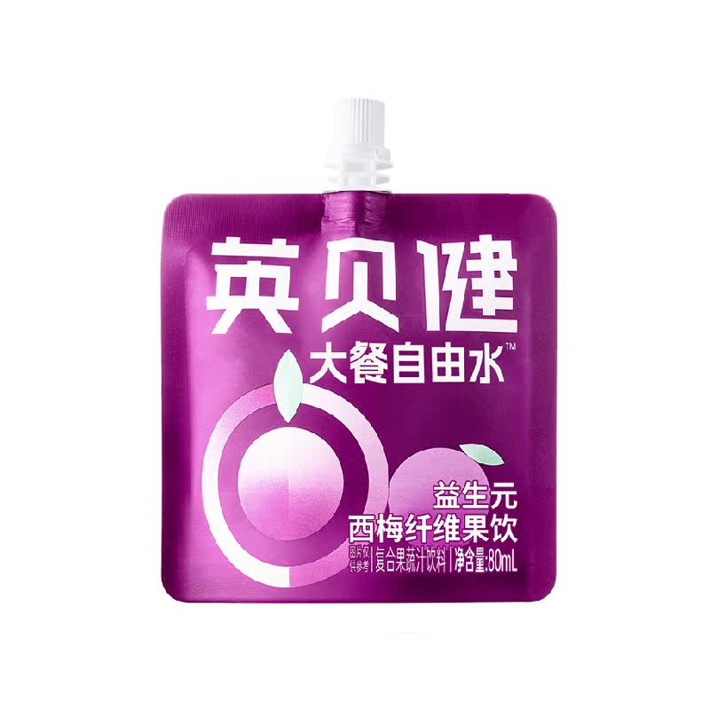英贝健西梅汁益生元80ml*1袋便携装
