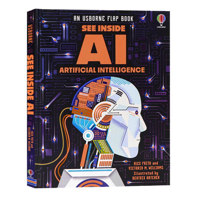 Usborne See Inside AI 看里面揭秘系列人工智能 英文原版儿童科普立体纸板翻翻书 自然科学知识绘本 进口儿童读物 尤斯伯恩