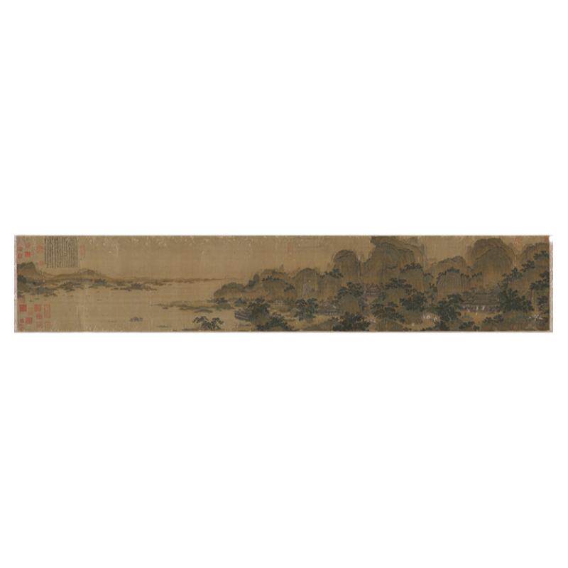 唐 李昭道 传 仙山楼观图 唐代国画微喷复制品长卷临摹学习画稿