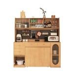 形影家具全实木餐边柜折叠餐桌一体可伸缩移动靠墙小户型带饭桌子