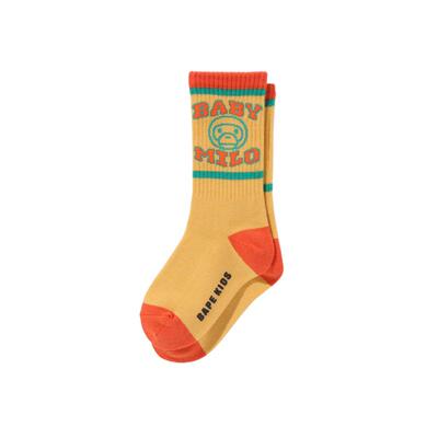 撞色条纹提花中筒袜BAPE