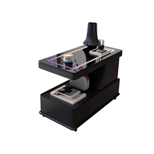 全实木可移动茶几现代简约边柜轻奢客厅意式极简新款沙发边几推车