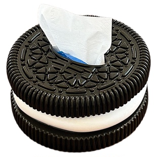 奥利奥纸巾盒家用高级感小众抽纸盒客厅卧室房间床头装饰品摆件