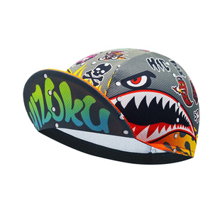 环法鲨鱼骑行小帽秋冬男女吸汗透气印花遮阳帽子公路车头盔内衬帽