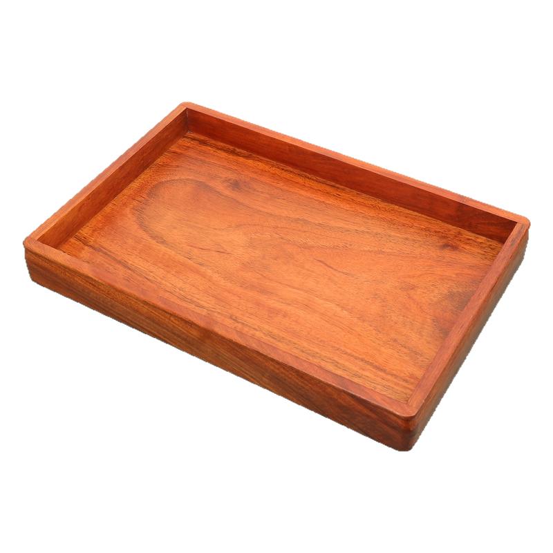 日式红木长方形茶具托盘