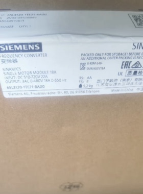 议价6SL3120-1TE21-8AD0西门子原装全新变频器6SL3120-1TE21-8AD0