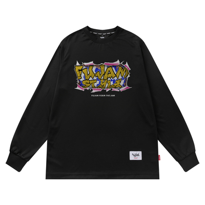 街舞儿童演出服套装嘻哈涂鸦印花hiphop长袖儿童跳舞潮服酷帅男童