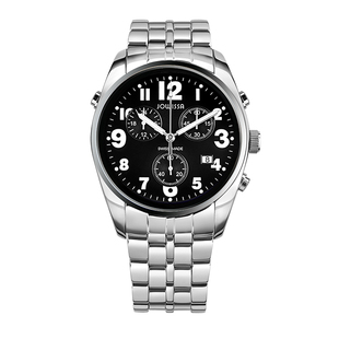 jowissa瑞士进口手表男运动夜光防水闹铃男士手表钢带多功能表