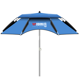 沃鼎钓鱼伞便携式三折叠钓伞抗风防雨万向雨伞短节户外垂钓遮阳伞