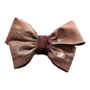 31街花饰韩版洋气大蝴蝶结发饰缎面高级感扭扭夹气质盘发一字夹女