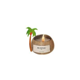 HI EXTOL海斯汀梦工岛 海南特产伴手礼椰子壳香薰蜡烛篝火白噪音