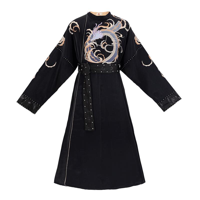 汉尚华莲暮云归汉服原创正品唐制圆领袍男女同款刺绣日常显瘦春秋