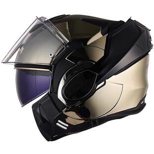 LS2摩托车头盔男揭面盔后空翻双镜片机车摩旅防雾半盔四季FF906