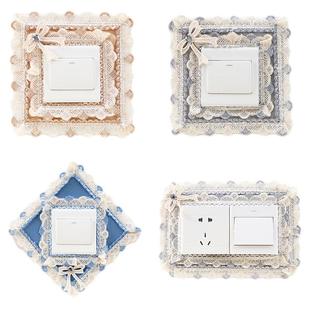 开关保护套开关贴边框套墙壁装饰贴墙贴开关贴插座保护套布艺蕾丝