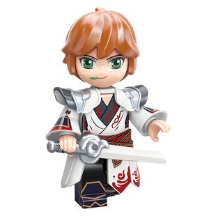 正版授权王者荣耀青莲剑仙李白男孩积木玩具盲盒人偶适用
