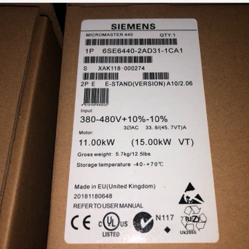 议价西门子MM440变频器6SE6440-2AD25/2AD27/2AD31/2UD31-1CA1/5C